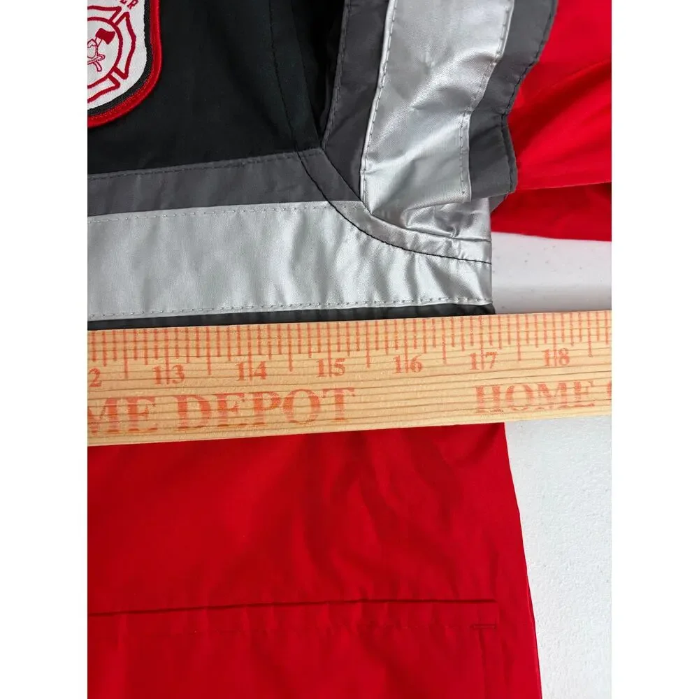 Carter’s Firefighter Rain Jacket Boys Sz 10/12 Red Black School Outdoors